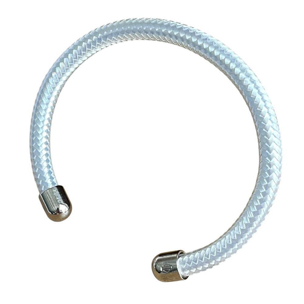 Vintage Harley Davidson Vrod Silver Plated Stainless Woven Cable Bracelet Bangle - Picture 8 of 11